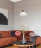 PAPEL Pleated Opal Opaque Dome Glass Pendant
